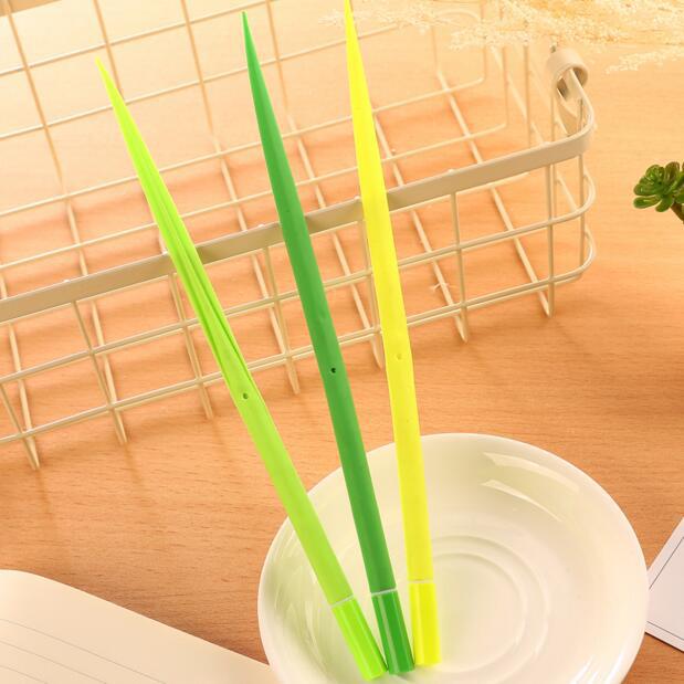 Wholesale 3 color Grass Shaped Soft Gel Rollerball Pen